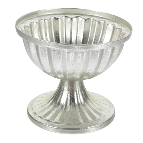 HEMOTON Blumentopf im europäischen Stil Tischurnenvase alte Vase Container Wandvase Retro Styles bastelzeug blumenbank Dekoration Retro Blumentopf aus Eisen kleine Vase aus Metall Silver von HEMOTON