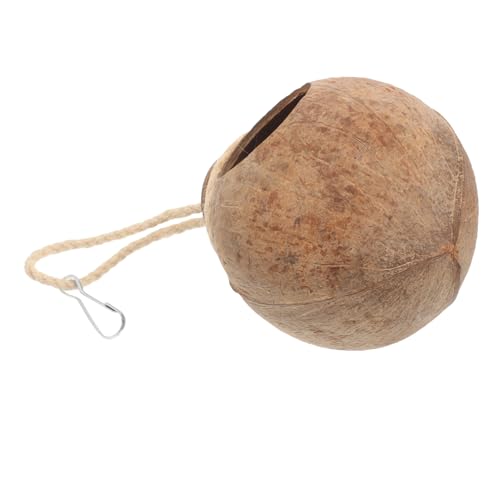 HEMOTON Coconut Shell Bird Nest Hängendes Vogelhaus für Sittiche und Kleine Vögel Sicher und Komfortabel für und Außenbereich Natürliche Kokosnussschale Entspannender Rückzugsort von HEMOTON