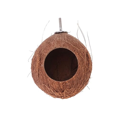 HEMOTON Coconut Shell Nest Für Kleine Hängendes Tiernest Aus Natürlicher Kokosnussschale Für Hamster Und Durchmesser Eine Gemütliche von HEMOTON
