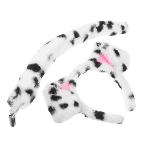 HEMOTON Dalmatiner Hundekostüm mit Flauschigem Hundeohren Haarreif und Interaktivem Niedliches Tier Zubehör für Welpen Halloween Cosplay Party und Karneval HEMOTON Dalmatiner Hundekostüm mit Flauschigem Hundeohren Haarreif und Interaktivem Niedliches Tier Zubehör für Welpen Halloween Cosplay Party und Karneval von HEMOTON