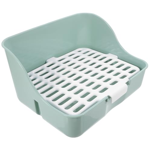 HEMOTON Ecktoilette für Kleintiere Kaninchenklo Toilette für Meerschweinchen Zwerkaninchen und Frettchen Bietet Sauberen und Komfortablen für Kleine Haustiere von HEMOTON