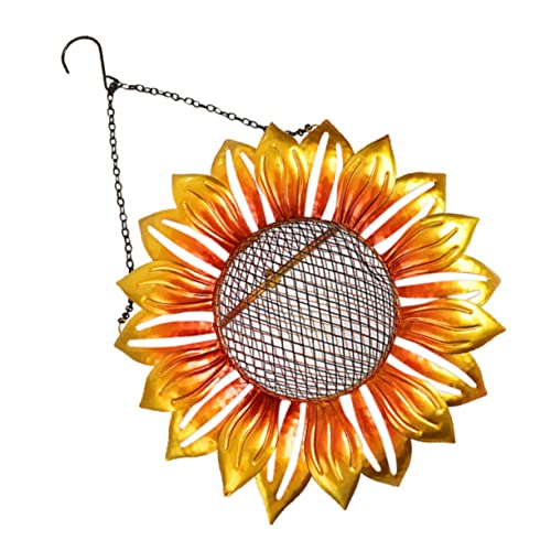 HEMOTON Eisenkunst Vogel-futterstation Im Sonnenblumen-Design Für Garten Automatischer Hängender Vogelfeeder in Gelb Um Wildvögel Anzulocken Füttern HEMOTON Eisenkunst Vogel-futterstation Im Sonnenblumen-Design Für Garten Automatischer Hängender Vogelfeeder in Gelb Um Wildvögel Anzulocken Füttern von HEMOTON