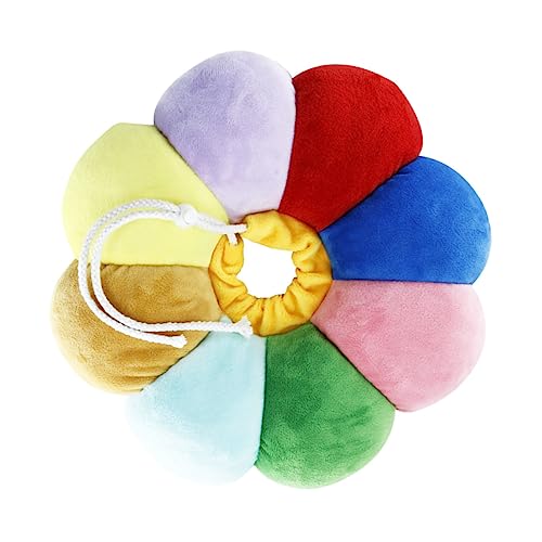HEMOTON Elisabeth Kreis Katzenkrapfen einstellbar Halskegel Kratzer drinnen klein Plaid Relief Schmerzlinderung Katzenhalskegel Halskegel für Haustiere PP Baumwolle von HEMOTON