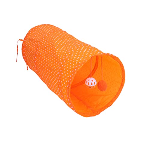 HEMOTON Faltbarer Katzen Tunnelspielzeug Interaktiver Katzentunnel aus Strapazierfähigem Material mit Hängendem Ball für Kreative Spielmomente für Kätzchen und Katzen Orange HEMOTON Faltbarer Katzen Tunnelspielzeug Interaktiver Katzentunnel aus Strapazierfähigem Material mit Hängendem Ball für Kreative Spielmomente für Kätzchen und Katzen Orange von HEMOTON