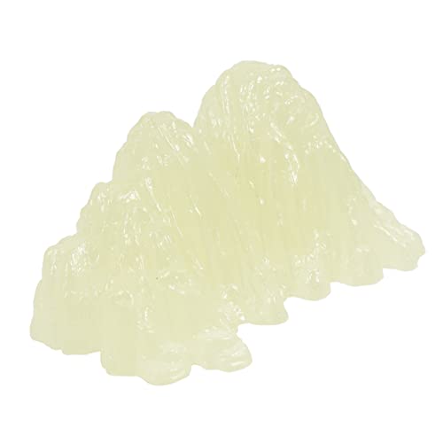 HEMOTON Fluoreszierende Steingartenlandschaft Futterspender Seemerkonte groß Nachtleuchtende Dekoration Aquariumzubehör dekorative Steingartenstatue Haushalts-Steingarten-Statue Plastik von HEMOTON