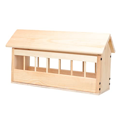 HEMOTON Futterautomat Tablett Spender Zucht Für Vogeltränke Taubenhäuschen Aus Holz Hühnertrog Taubentrog Aus Holz Taubenfuttertrog Taubenwasserfuttermittel Taube Feeder Trog Hölzern von HEMOTON