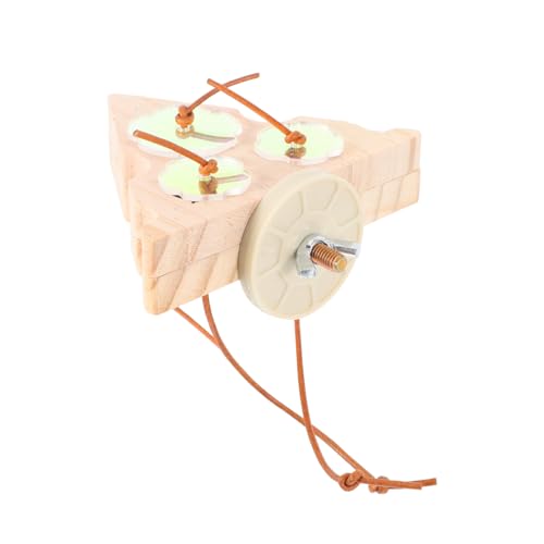 HEMOTON Holz Futtersuchspielzeug Für Sittiche Interaktiv Vogel Spielzeug Zubehör Für Kleine Vogelkäfige Futterspielzeug Für Vögel Wellensittichkäfig-Spielzeug von HEMOTON