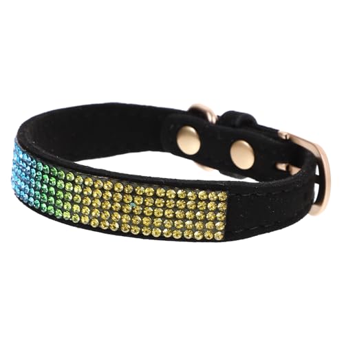 HEMOTON Glänzender Katzenkragen für Glocke Diamant von Haustierkragen Katze Katzenhalsband klein Verstellbarer Kragen Katzenhalsbänder dekoratives Hundehalsband Samt von HEMOTON