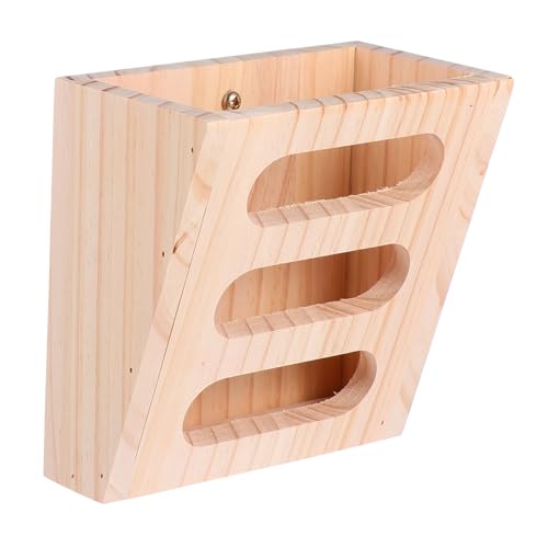 HEMOTON Grasständer Aus Holz Für Kaninchen Futterspender Für Hasen Heuspender Für Kaninchen Futtertrog Aus Holz Standgestell Für Kaninchen Grashalter Für Meerschweinchen von HEMOTON
