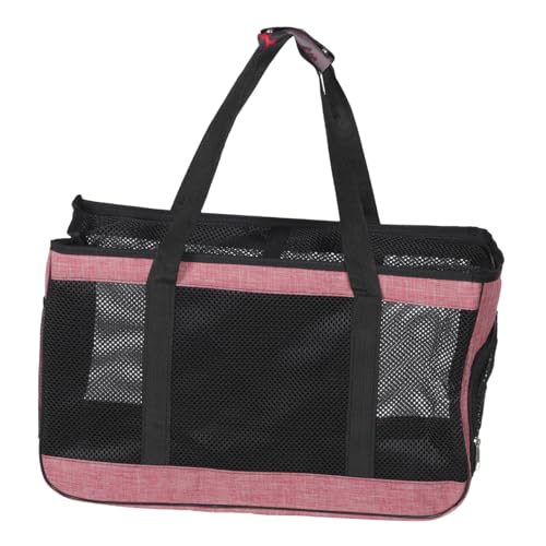 HEMOTON Große Atmungsaktive Haustier Tragetasche aus Mesh Faltbarer Outdoor Pet Carrier für Hunde und Katzen Handliche Reise Transporttasche mit Tragegriff für Sommer und Ausflüge von HEMOTON