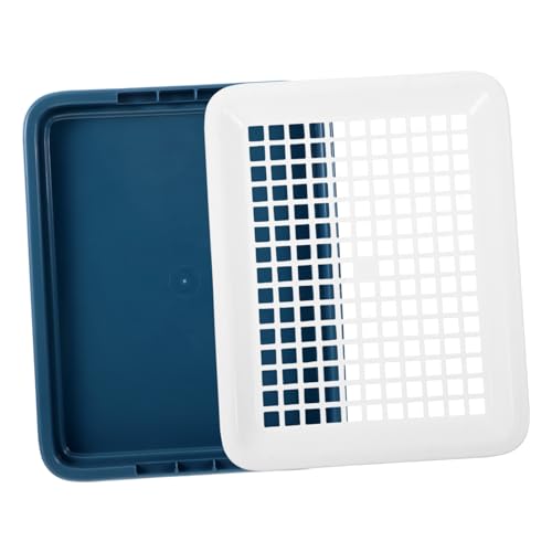 HEMOTON Große Eckige Kleintier Toilette für Kaninchen Frettchen Meerschweinchen Vielseitige Haustier toilettenbox mit Effizienter Urin Kottrennung Geeignet für Käfig Drinnen und Draußen von HEMOTON