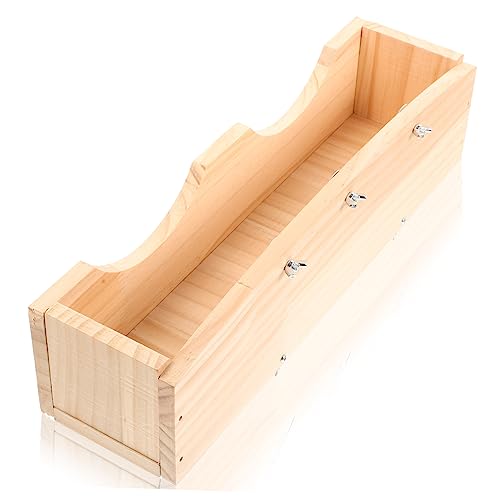 HEMOTON Großer Holzfuttertrog mit Fixator für Kleintiere Nager Futterstation für Kaninchen Meerschweinchen Hamster und Chinchilla Stabile Heuraufe zum Aufhängen und Fixieren im Käfig HEMOTON Großer Holzfuttertrog mit Fixator für Kleintiere Nager Futterstation für Kaninchen Meerschweinchen Hamster und Chinchilla Stabile Heuraufe zum Aufhängen und Fixieren im Käfig von HEMOTON