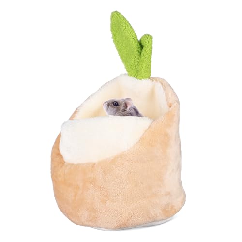 HEMOTON Guinea Pig Hideout Weihnachts Für Meerschweinchen Und Kleintiere Abnehmbares Und Waschbares Polster Vielseitig Einsetzbar Für Hamster Kaninchen von HEMOTON
