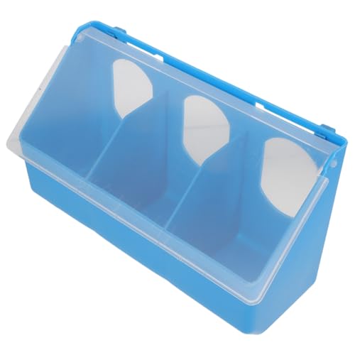 HEMOTON Hängender Futterspender Für Papageien Und Sittiche Multi Gitter Vogelfutterbox Mit Fächern Und Deckel Für Vogelkäfige Für Gesunde Und Aufbewahrung von HEMOTON