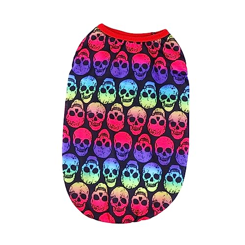 HEMOTON Halloween Hundepullover aus Reiner Bunter Print Warmes Kostüm XL Kuschelige Haustierkleidung für Party und Alltag von HEMOTON