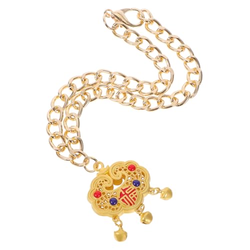 HEMOTON Halskette Mit Metallschloss Anhänger Für Haustiere Schmuck Für Haustiere Metall Langlebigkeitsschloss Anhänger Tier Handgefertigt Türklingel Katzenhalsband Charms von HEMOTON
