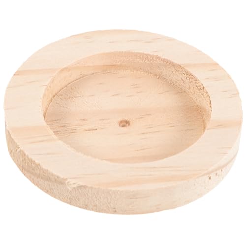 HEMOTON Hamster Feeder Aus Holz Stabiler Futterspender Für Chinchillas Und Kleintiere Schüssel Sicheres Langlebiges Design Für Futtererlebnis von HEMOTON