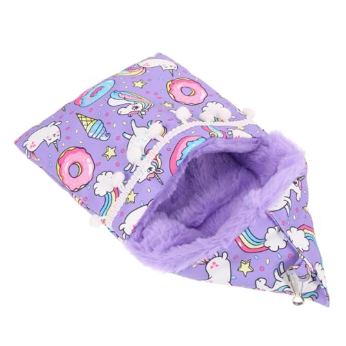 HEMOTON Hamster Hängematte Kuscheliges Schlafnest aus Robustem Canvas Wärmendes Hängesackbett für Kleine Nager Wie Hamster Papageien und Meerschweinchen für Käfig und Freigehege von HEMOTON