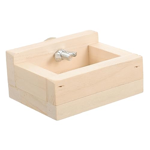 HEMOTON Hamster Holznapf Multifunktionale Futter und Wasserschale für Kleine Haustiere für Hamster und Sicheres und Langlebiges Design Kompakte von HEMOTON