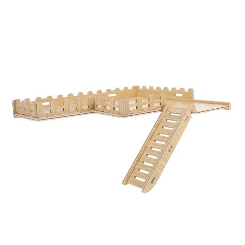 HEMOTON Hamster-Holzplattform Hamster Hamster Spielplatz Holzplattform für Hamster Holzbrett für Hamster Hamster-Aktivitätsspielzeug Holzplattform für Käfig hölzern Khaki von HEMOTON