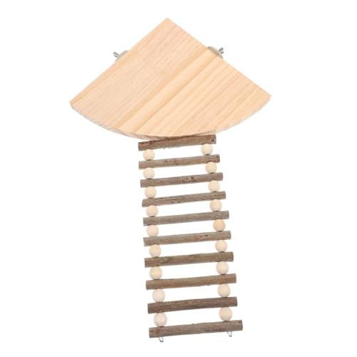 HEMOTON Hamster Kletterplattform mit Leiter Holzspielzeug für Kleintiere für Hamster Zwerghamster Ratten und Kleine Haustiere Einfach zu Reinigen Fördert Bewegung und Spielspaß von HEMOTON