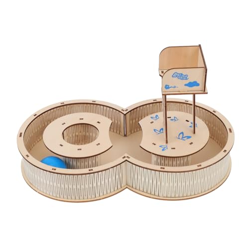 HEMOTON Hamster Labyrinth aus Holz Interaktives Tunnelspielzeug für Kleintiere Langlebig und Sicher für Hamster Rennmäuse und Chinchillas Fördert Bewegung und Spielspaß von HEMOTON