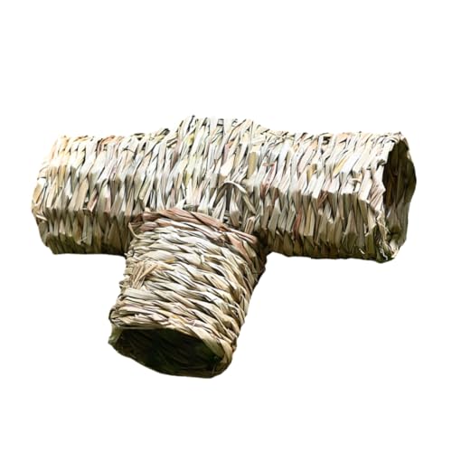 HEMOTON Hamster Nest Handgefertigter Gras Tunnel für Kleine Haustiere Natürlicher Hamster Spieltunnel mit Versteckfunktion Geeignet für Mäuse und Igel Nachhaltiges Kleintierzubehör von HEMOTON