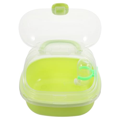 HEMOTON Hamster Reiseträger Transparentes Design Tragbarer Käfig für Kleine Haustiere für Ausflüge Reisen und Leicht und Praktisch mit Wasserflasche für Fütterung von HEMOTON