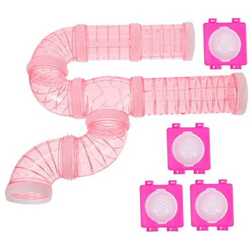 HEMOTON Hamster Röhren Teiliges Transparentes Tunnel Kit für Hamsterkäfige DIY Verbindungsstücke für Kreativen Spielplatz Hochwertiges Kunststoffmaterial Installieren und Langlebig von HEMOTON