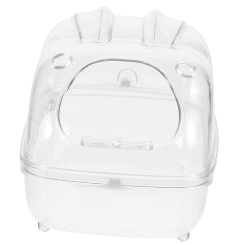 HEMOTON Hamster Sandbadebox Transparente Badewanne Für Kleintiere Abnehmbar Reinigen Hamster Toilette Oder Chinchilla Staubbadehaus Für Gesunde von HEMOTON