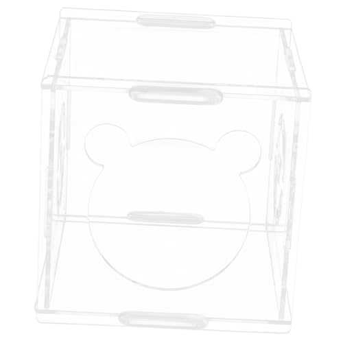 HEMOTON Hamster Schlafhaus Transparente Mini Hütte für Kleintiere Langlebig Sicher Rückzugsort für Hamster Ratten Kleine Nagetiere für Spiel Entspannung von HEMOTON