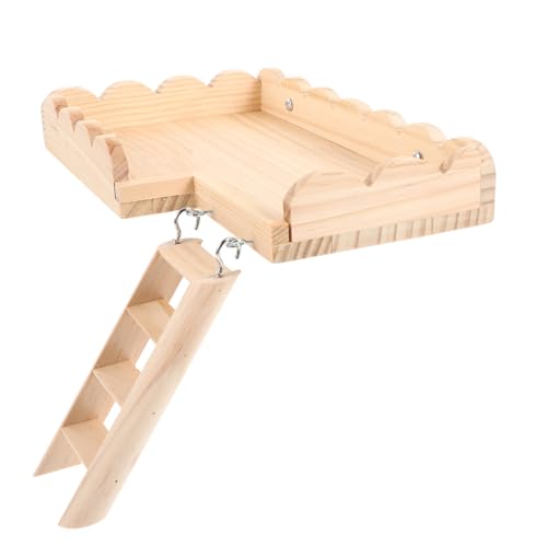 HEMOTON Hamster Spielplattform mit Leiter Kletterspielzeug für Kleintiere für Hamster Zwerghamster und Kleine Haustiere Fördert Bewegung und Spielspaß von HEMOTON