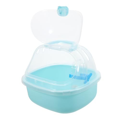 HEMOTON Hamster Tragetasche für Unterwegs Robuster Transparenter Hamsterkäfig aus Stabilem für Kleine Haustiere Komfortabel und Sicher für Reisen mit Wasserflasche Himmelblau von HEMOTON