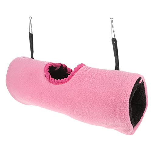HEMOTON Hamster Tunnel Hängendes Versteck für Zwerghamster und Chinchillas Weicher und Langlebiger Rückzugsort für Spiel und Sanftem Rosa von HEMOTON