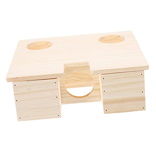HEMOTON Hamster Versteck Hütte aus Holz Sicheres Haustierhaus für Hamster und Chinchillas und Ausruhen Langlebig und Geruchsneutral als Käfigzubehör HEMOTON Hamster Versteck Hütte aus Holz Sicheres Haustierhaus für Hamster und Chinchillas und Ausruhen Langlebig und Geruchsneutral als Käfigzubehör von HEMOTON