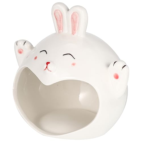 HEMOTON Hamster Versteck Keramik Nest für Kleine Haustiere Cartoon Kühlhaus Sicheres Reinigendes Schlafhaus Ruheplätzchen für Hamster und Andere Kleintiere von HEMOTON