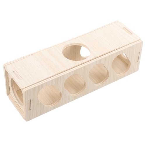 HEMOTON Hamster Versteck aus Holz Tunnel für Kleintiere für Zwerghamster Rennmäuse und Sichere und Dekorative Lösung für Artgerechte Haltung HEMOTON Hamster Versteck aus Holz Tunnel für Kleintiere für Zwerghamster Rennmäuse und Sichere und Dekorative Lösung für Artgerechte Haltung von HEMOTON