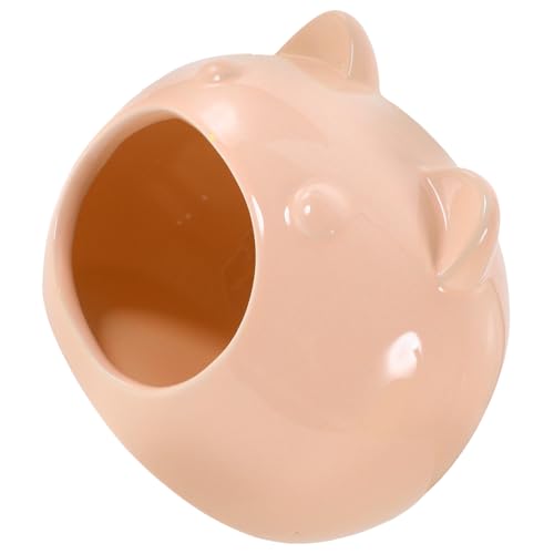 HEMOTON Hamster Versteck aus Keramik Niedliches Gemütliches Haus für Kleine Haustiere als Schlafplatz oder Spielbereich Leicht und Tragbar Einfach zu Reinigen Kühlendes Design von HEMOTON