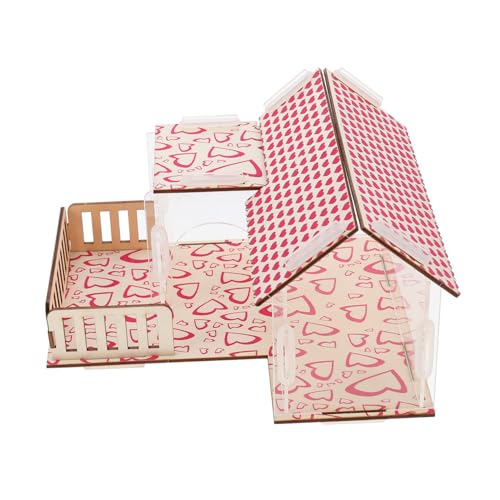 HEMOTON Hamster Versteckhaus Doppelstöckige Villa für Kleintiere aus Sicherem Klettern und Perfekter Rückzugsort für Hamster und Nager HEMOTON Hamster Versteckhaus Doppelstöckige Villa für Kleintiere aus Sicherem Klettern und Perfekter Rückzugsort für Hamster und Nager von HEMOTON