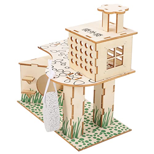 HEMOTON Hamster Versteck Aus Naturholz Klettervilla Für Zwerghamster Spielzeug Mit Plattformen Und Treppen Für Kleintiere Sicheres Und Langlebiges Haustierhaus HEMOTON Hamster Versteck Aus Naturholz Klettervilla Für Zwerghamster Spielzeug Mit Plattformen Und Treppen Für Kleintiere Sicheres Und Langlebiges Haustierhaus von HEMOTON