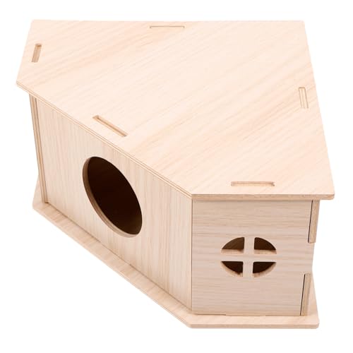 HEMOTON Hamsterhaus aus Holz Dreieckiges Versteck für Kleintiere für Zwerghamster Meerschweinchen und Chinchillas Sicheres und Langlebiges für Tierische Unterhaltung HEMOTON Hamsterhaus aus Holz Dreieckiges Versteck für Kleintiere für Zwerghamster Meerschweinchen und Chinchillas Sicheres und Langlebiges für Tierische Unterhaltung von HEMOTON