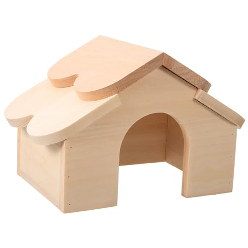 HEMOTON Hamsterhaus aus Holz für Kleintiere Versteckspielzeug für Hamster Meerschweinchen Frettchen und Chinchillas Robust Glatt Schlafen für Käfige und Freigehege HEMOTON Hamsterhaus aus Holz für Kleintiere Versteckspielzeug für Hamster Meerschweinchen Frettchen und Chinchillas Robust Glatt Schlafen für Käfige und Freigehege von HEMOTON