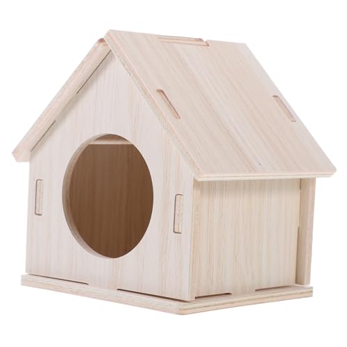 HEMOTON Hamsterhaus für den Haushalt nager Holzhaus für Haustiere Hamsterdekorationen für den Käfig Hamster -Versteck Nest Hamster Holzhütte dekoratives Rattenversteck hölzern HEMOTON Hamsterhaus für den Haushalt nager Holzhaus für Haustiere Hamsterdekorationen für den Käfig Hamster -Versteck Nest Hamster Holzhütte dekoratives Rattenversteck hölzern von HEMOTON