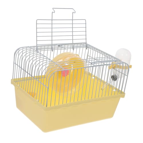 HEMOTON Hamsterkäfig Zubehör Tragbare Transportbox für Hamster Wasser drinnen Hamster Tragetasche Hamsterstall Hamster transportbox Transporthamster Laufkäfig für Haustiere Abs Yellow von HEMOTON