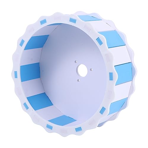HEMOTON Hamsterrad Hamster hamsterspielzeug Hamster Exercise Toy Hamster cage Toy drinnen Kleiner Hamsterball Leise Hamster spielt Rad Holzrad Bambus Blue von HEMOTON