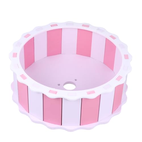 HEMOTON Hamsterspielzeug Hamster Hamster-Laufball Aktivität Spielzeugtiere Hund Puzzle Auto nager kleintierspielzeug Hamsterrad Hamster spielt Rad Bambus Rosa von HEMOTON