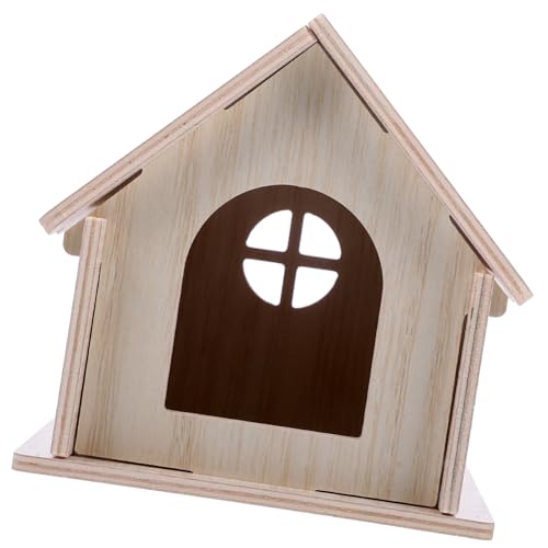 HEMOTON Hamsterversteck aus Holz Gemütliches und Sicheres Schlafhaus für Zwerghamster Ratten und Ähnliche Kleintiere Ausruhen und Verstecken Verarbeitet und Geruchsneutral von HEMOTON