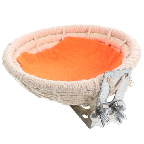 HEMOTON Handgemachtes Baumwollseil Vogel Nistkasten für Kleine Papageien Warmes Brutnest aus Hanfseil Nest für Wellensittiche und Nymphensittiche Zufällige Große von HEMOTON