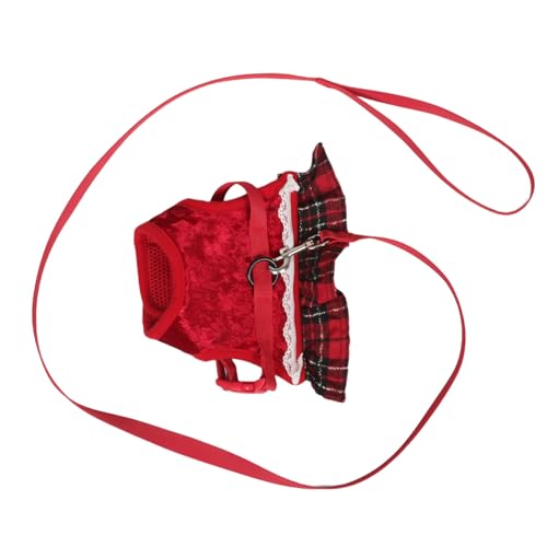 HEMOTON Hasengeschirr und Leine für Kleine Tiere Atmungsaktives Verstellbares Brustgeschirr aus Polyester Komfortables Design für Kaninchen Katzen und Hamster für Outdoor-Abenteuer von HEMOTON