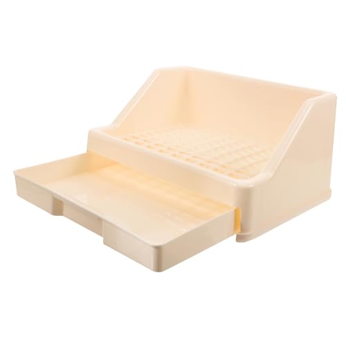 HEMOTON Hasentoilette Ecktoilette Kaninchenstall Kaninchen Klo Langlebiges Umkippendes Katzenklo mit Netz für Kleintiere Wie Kaninchen Meerschweinchen Hamster und Chinchillas Leicht zu von HEMOTON